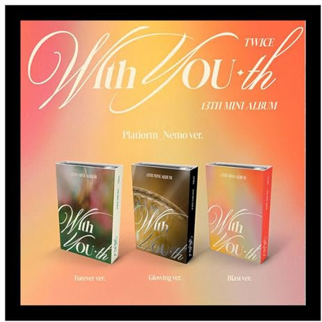 (PLATFORM Ver.) TWICE [WITH YOU-TH] 13th Mini Album (FOREVER/GLOWING/BLAST - Random Ver.+Store Gift Photo Card) K-POP SEALED