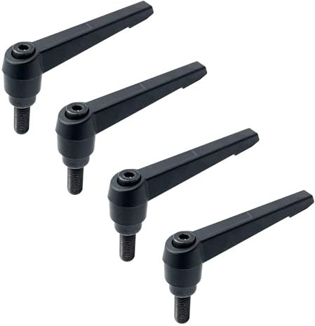 SHULLIN 4 Stück Klemmhebel Griff Verstellbarer Maschinengriffe M6 Klemmhebel Außengewinde Griff Maschinengriffe Verstellbarer Griff für Werkzeugmaschinen Schweißgeräte Druckgeräte (M6 x 20mm)