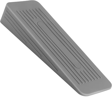 AFFIXERS Pack of 1 Door Stoppers for Floor Anti-Skid, Durable, and Heavy Duty Rubber Door Stops | Ideal for All Types of Surfaces |Grey Door Wedges Indoors
