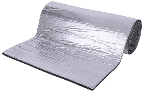 Camiraft Tapis Amortisseur D'isolation Phonique Thermique De Voiture, Sonore Tapis de Voiture Isolant Autocollant Imperméable,Isolation Thermique Et Sonore,pour Le Moteur Toit Fenêtre(B 200X50cmX10mm)