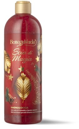 Bottega Verde - Zauberstaben, Duschgel, 750 ml, mit Noten von Zimt und Weihnachtsgewürzen