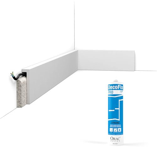 Cimaises Et Plus - Pack 10 mètres Plinthes de rénovation SX171 avec colle - Orac x Cimaises-et-plus
