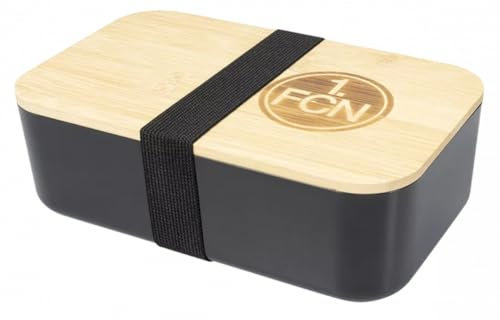 1. FC Nürnberg Brotdose mit Holzdeckel | Lunchbox | Frühstücksbox | Vorratsdose FCN