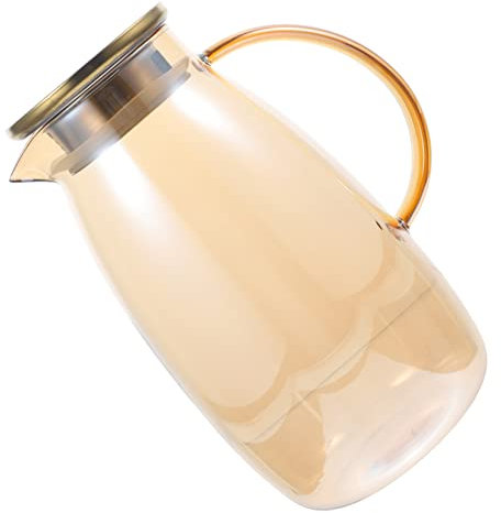 Didiseaon Bouteille D'eau Froide Cruches Pichet De Boisson Pichet D'eau Lanceurs Couvercle Glacé Cruche à L'eau Pot à Eau En Verre Pichet à Eau De Bureau Fontaine à Eau Pot De Verre Un Verre