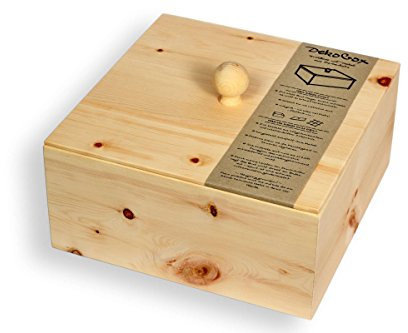 Brotdose aus Zirbenholz - 3 teilig: Brotbox & Deckel & Auflage-Gitter - Handmade in Austria