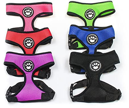 Dog Harness Puppy Harness Small Dog Harness Waterproof Soft Mesh Fabric Dog Puppy Pet Adjustable Harness Lead Leash (S, Pink)