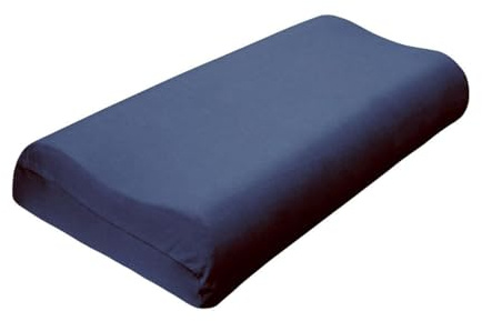 Traumschlaf Universal Bezug für Nackenstützkissen – elastischer Edel Jersey Kissenbezug aus Baumwolle – weich, dehnbar und passgenau für viele Nackenstützkissen – S-M, Höhe 7-10 cm, Marine