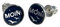 Moin Moin 925 Sterling Silber 8mm Ohrringe Ohrstecker