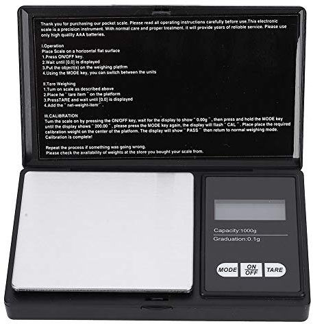 Digitalwaage Mini Hochpräzise LED Digital Taschenwaage Gold Silber Diamant Schmuck Stein Messwerkzeuge Balance(1000g/0.1g)