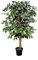 GreenBrokers Premium Artificial Variegated Ficus Tree, Faux Silk, Green, 140cm/4ft