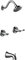 Design House Oakmont Dusch- und Badewannenverkleidung mit Ventil, 2 Griffe, Chrom poliert 595694