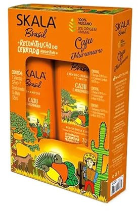 Skala - Shampoo + Conditioner Murumuru Brasil - Für Cashew und Murumuru - 650 ml - 2er-Set - Vegan & Cruelty-Free für geschmeidiges und gesundes Haar