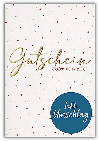 bsb Gutschein-Karte - liebevolle Gutscheine zum selber Ausfüllen mit stilvollem Motiv & Umschlag - einfach den Gutschein selbst gestalten in 11,5 x 17,0 cm