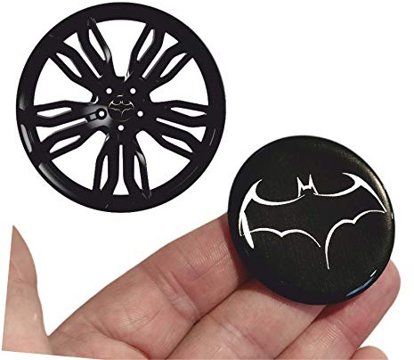 4 x 60 mm 3D-Gel-Auto-Radnabenkappen, Universal-Felgen, Nabenkappen, Bat-Stil, Fahrzeug-Auto-Tuning-Emblem, Fahrzeug-Auto-Tuning-Emblem