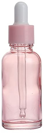 ikasus 100ML Flacons en Verre Rose avec pipettes,Flacon Compte Gouttes,Bouteilles Pipette Dropper en Verre,Verre Flacon Vide Rechargeables pour Les huiles essentielles, (URFZ-10-3573117ZA)