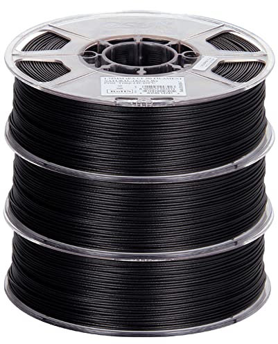 Kohlefasergefülltes Nylon Filament PA-CF 1,75 mm 3D-Drucker Filament, 75% Nylon gekoppelt mit 25% Kohlefaser, 1 kg 2,2 LBS Spule-Schwarz 3kg_1,75 mm