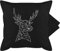 Kissenbezug - Statement - Hirschmotiv I Hirsch I Deer - 50 x 50 cm - Schwarz - hirschkissen Statement-Kissen Statements mit bezug kissenhülle weißer kissenbezüge kissenhüllen zierkissen Kissen