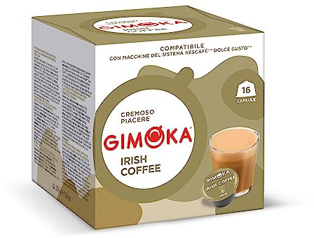 Gimoka - Compatible Pour Nescafè - Dolce Gusto - 48 Capsules - Goût IRISH COFFEE - Made In Italy - 3 Paquets De 16 Capsules