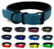 Hundehalsband Biothane Softshell unterlegt kleine Hunde/große Hunde verstellbar Black Edition (L 50-55cm, Petrol)