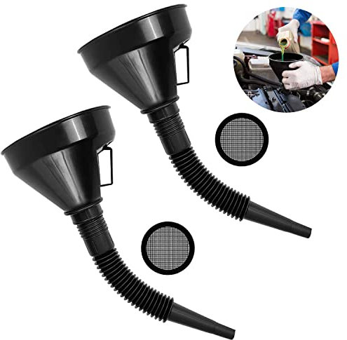 Abnaok 2 Stück Einfülltrichter, Trichter mit Sieb, Kann Verunreinigungen filtern, schnelle Filtration