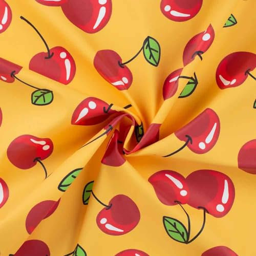 Stoff für Regenjacken, wasserabweisend, Gelb als Meterware, 50 cm