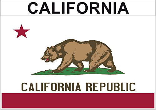 2 x Magnet, California, USA, 2 x magnetisch, 5 x 3,5 cm