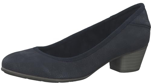s.Oliver Damen Pumps Kleiner Absatz Elegant, Blau (Navy), 38 EU