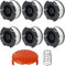 A6481 A6485 Spulen für Black and Decker Rasentrimmer, Satz mit 6 Spulen, 1 Abdeckung und 1 Feder