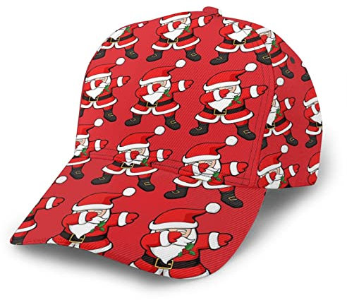 FJAUOQ Lustige betupfende Weihnachtsmann-Weihnachts-Tupfer-Männer-Frauen-schnell trocknende Baseballmütze Meerschweinchen und Cupcakes Sonnenhüte Leichter UV-Schutz für Outdoor-Sport-Jagd-Kappe