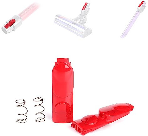 2 Stück Clip Latch Tab Button für Dyson V7 V8 V10 V11 V15 Staubsauger Elektroantrieb Ersatzteile, Saugrohr Taste Zubehör mit Feder