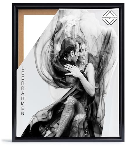 Cadre photo vide pour toile - Images sur châssis - Format 80 x 100 cm - Couleur : noir brillant