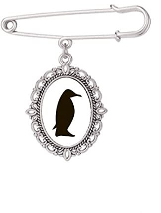 Brosche Pinguin Schwarz, M