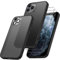 Qasyfanc Coque Protection Caméra Compatible avec iPhone 11 Pro, Coque iPhone 11 Pro Mince Antichoc [Protection Militaire] et 2 Pièces Verre Trempé, Noir Mat