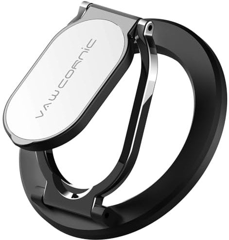 VAWcornic Dual-Sided Magnetic Phone Ring Holder, Dual-Direction Rotating Magnetic Phone Grip Phone Stand for MagSafe Car Mount Compatible with MagSafe Series iPhone 14 13 12, All Phones and Cases