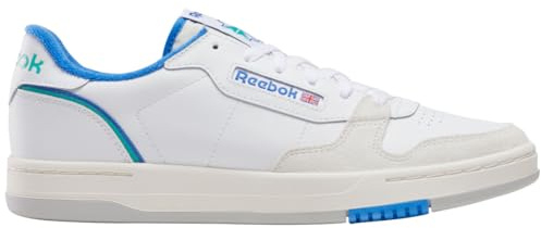 Reebok Herren Phase Court Sneaker in Weiß, White Chalk Kineticblue, 44.5 EU