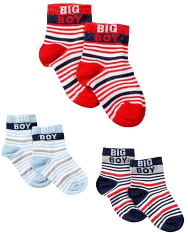 6 Paia - Calze per Neonati Estive, Premium, Traspiranti e di qualità, Non stringono e non lasciano segni, Prodotto Artigianale Made in Italy (13-16, 0G46 BigBoy)