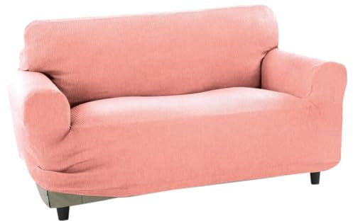 SOFAKOVER® Lot de 2 Housses de canapé Super élastiques, Respirantes, Confortables et durables, faciles à Installer, pour canapé 3 et 2 Places, Rose Clair