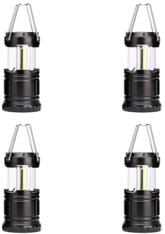 Iluminación de emergencia para cortes de energía, luz de camping alimentada por pilas, linterna LED de camping para el hogar, lámpara impermeable que funciona con pilas para uso en interiores y