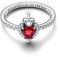 PANDORA Moments Disney Villains Böse Königin Ring aus Sterling Silber mit künstlichem Kristall, Größe 52, 193422C01-52