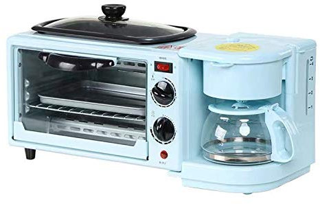 Multifunction 3 in 1 Breakfast Maker Station - Mini Toaster Electric Oven, Frying Pan, and Sandwich Maker for Home Morning Meals