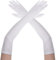 Lufdegim Lange Handschuhe Damen 1920s Style Satin Handschuhe Classic Abendhandschuhe Karneval Halloween Party Kostüm (1, Weiß, 52cm)