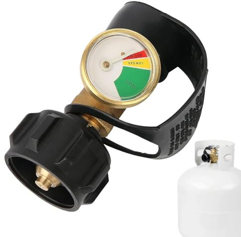 Indicateur d'adaptateur de réservoir de propane, jauge de réservoir de propane, manomètre de réservoir de gril, jauge de réservoir de propane pour camping-car, moniteur de pression de réservoir de pro
