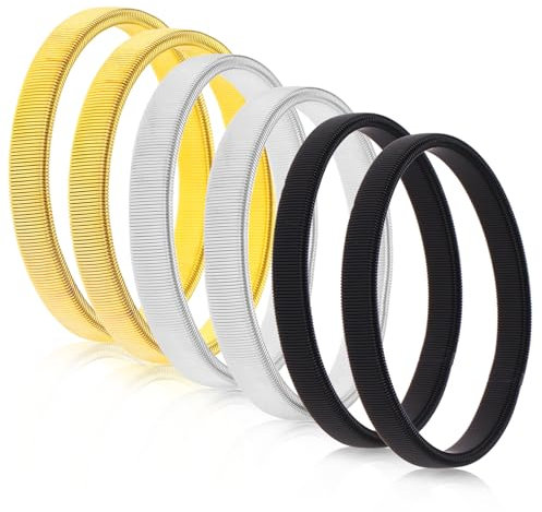 LoNinLoAn Adjustable Shirt Sleeve Holders, 3 Pairs Anti-slip Metal Stretchy Garter Armbands, Stretch Elastic Armbands, Clothing Keepers, Suit Accessories for Men Women