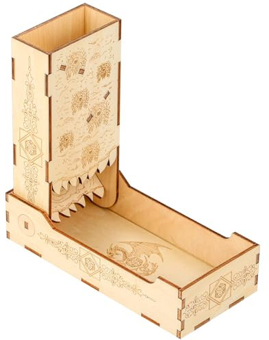 BYRRSF Würfelturm Würfeltablett für Tabletop-Rollenspiele - Schlossturm-Design, tragbarer Würfelroller