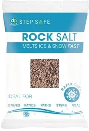 Rock Salt De-Icing Grit for Roads and Paths, 20kg Bag, Brown