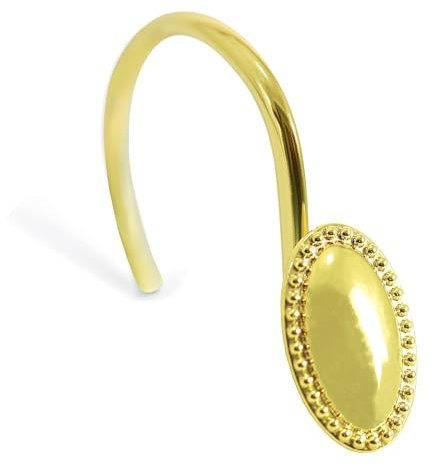 Gold Decorative Shower Curtain Hooks: Brass Gold Oval Design Rustproof Heavy Duty Metal Shower Curtain Rings for Bathroom - Classic Elegant Shower Curtain Hangers for Shower Rod - Set of 12