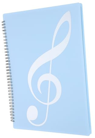 LALAFINA Sammelmappe A4 Musikordner Mit 20 Seiten Spiral Ordner Für Notenblätter Dokumentenhalter Mit Silbernen Noten Ideal Für Schule Büro Und Musikliebhaber Dokumentenmappe Für Mappen Ordnersystem