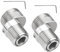 ZMDMAH 2 Stück Verstellbare Duscharmatur-Adapter, 360° Drehbarer, S-Anschluss mit Abgewinkeltem, Gebogenem Fuß und 4 Inbusschlüsseln für Badezimmer und Küche