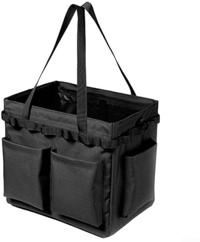 and Portable Camping Toolbox with Utility Features Designed for Outdoor Enthusiasts (Black)