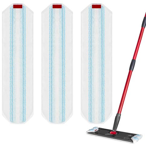 3 Stück Ersatzbezug für Vileda H2PrO Bodenwischer, Mikrofaser Wischbezüge für O-Cedar H2prO Flacher, Geeignet für Verschiedene Bodenmaterialien, Maschinenwaschbar und Wiederverwendbar